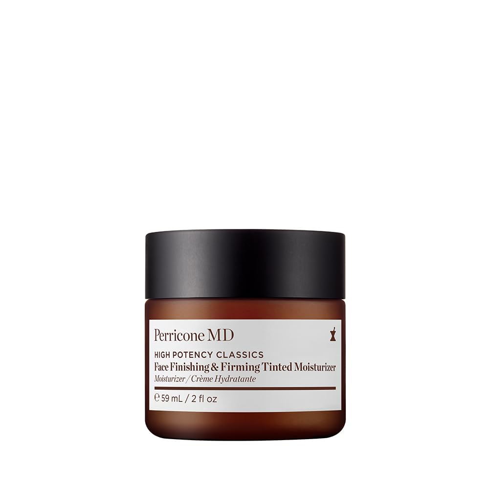 Perricone MD tinted moisturizer bottle with pearlescent glow and SPF 30.