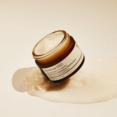 Application swirl demonstrates even distribution and quick absorption on clean skin.