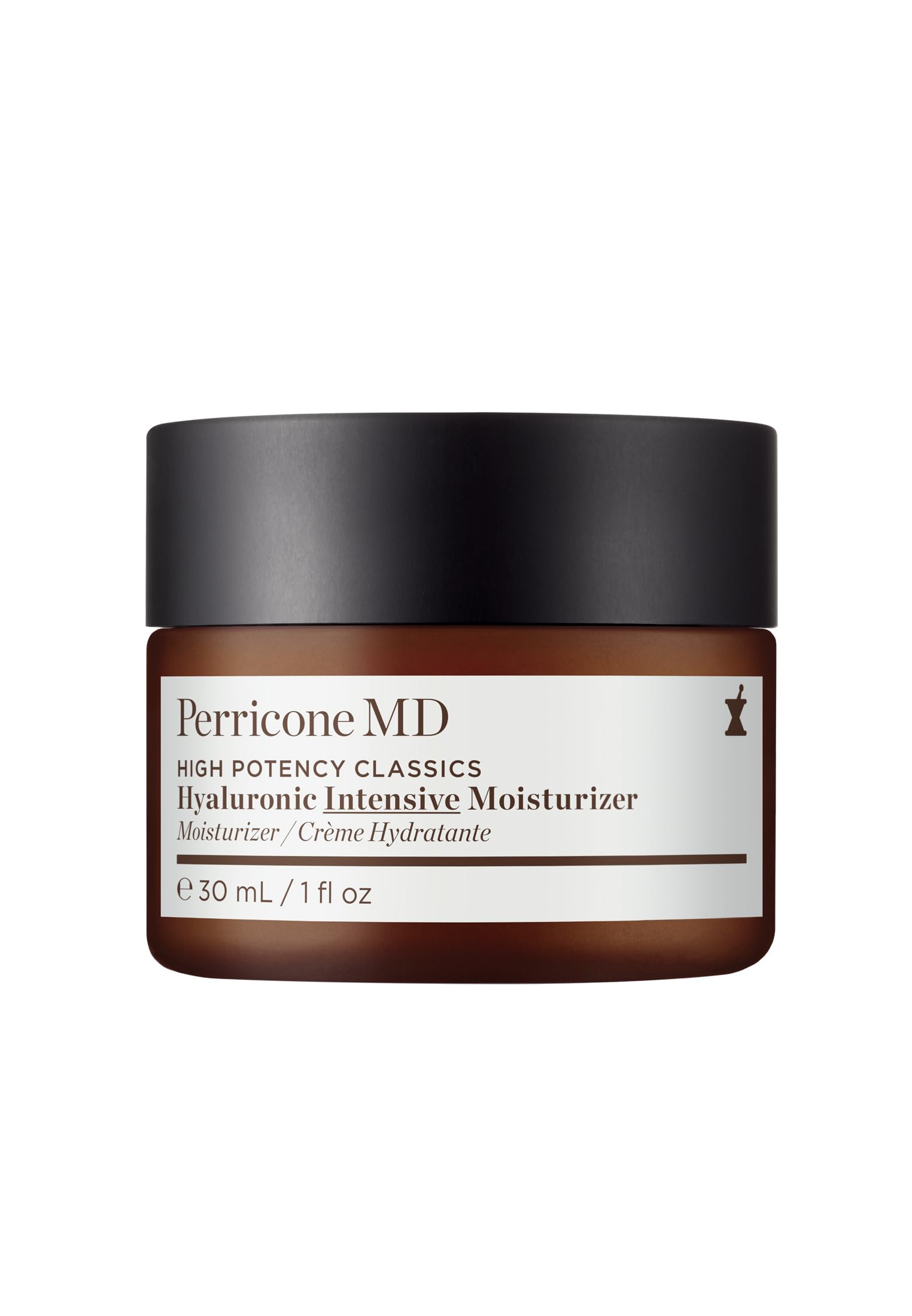 Perricone MD Hyaluronic Intensive Moisturizer bottle with pump delivers lightweight hydration.