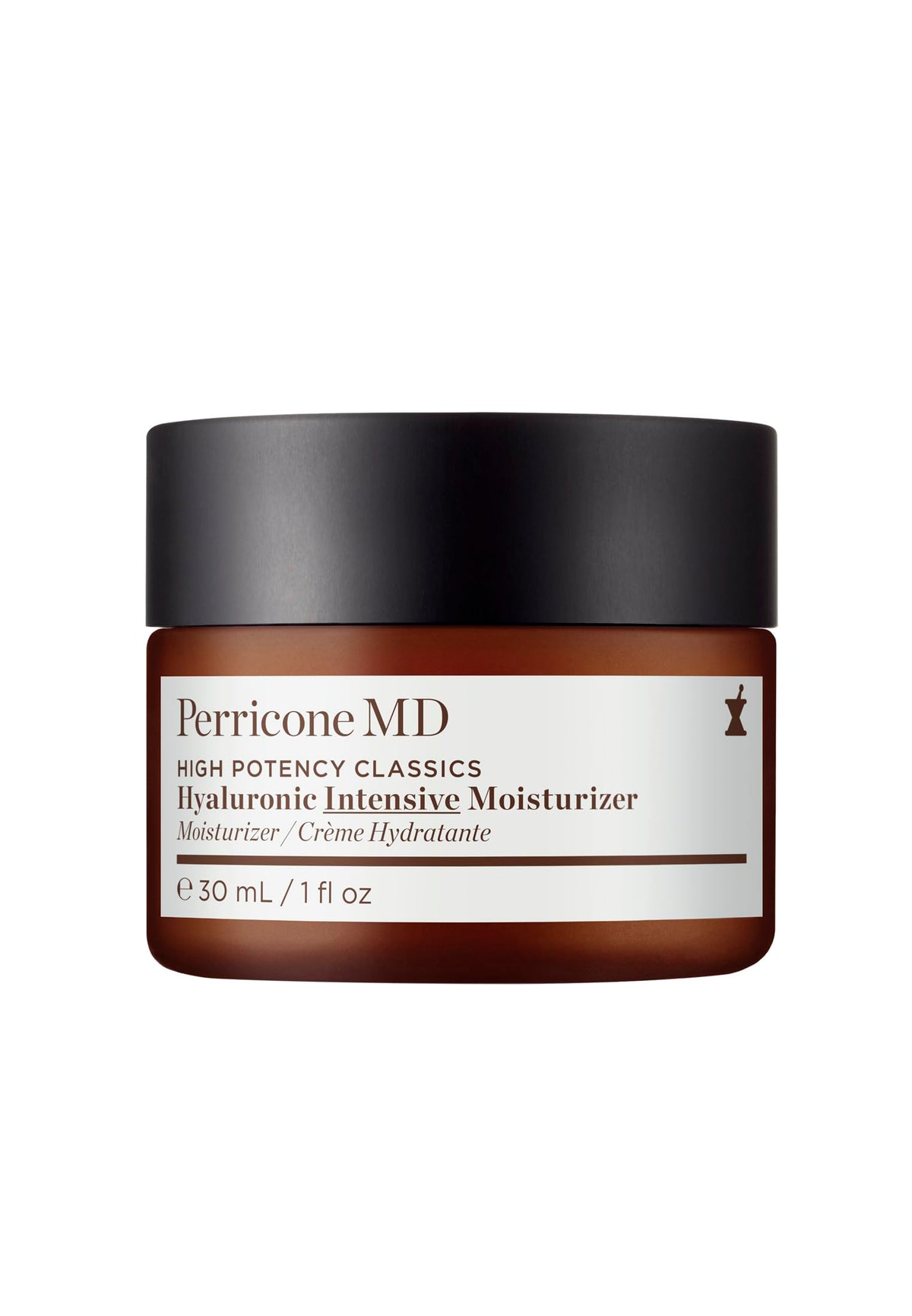 Perricone MD Hyaluronic Intensive Moisturizer bottle with pump delivers lightweight hydration.