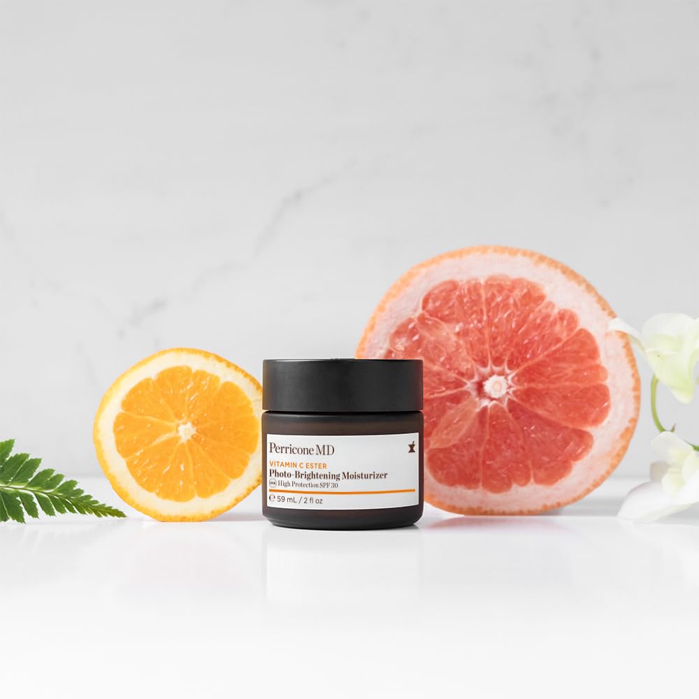 Perricone MD Vitamin C Ester moisturizer SPF 30 label highlighting broad spectrum protection.