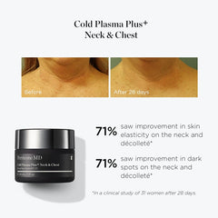 Perricone MD whipped texture cream applied to neck for hydration