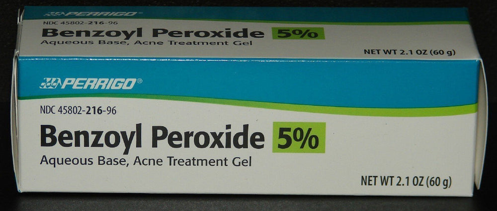 Perrigo gel 5% peróxido de benzoilo en tubo para tratamiento del acné