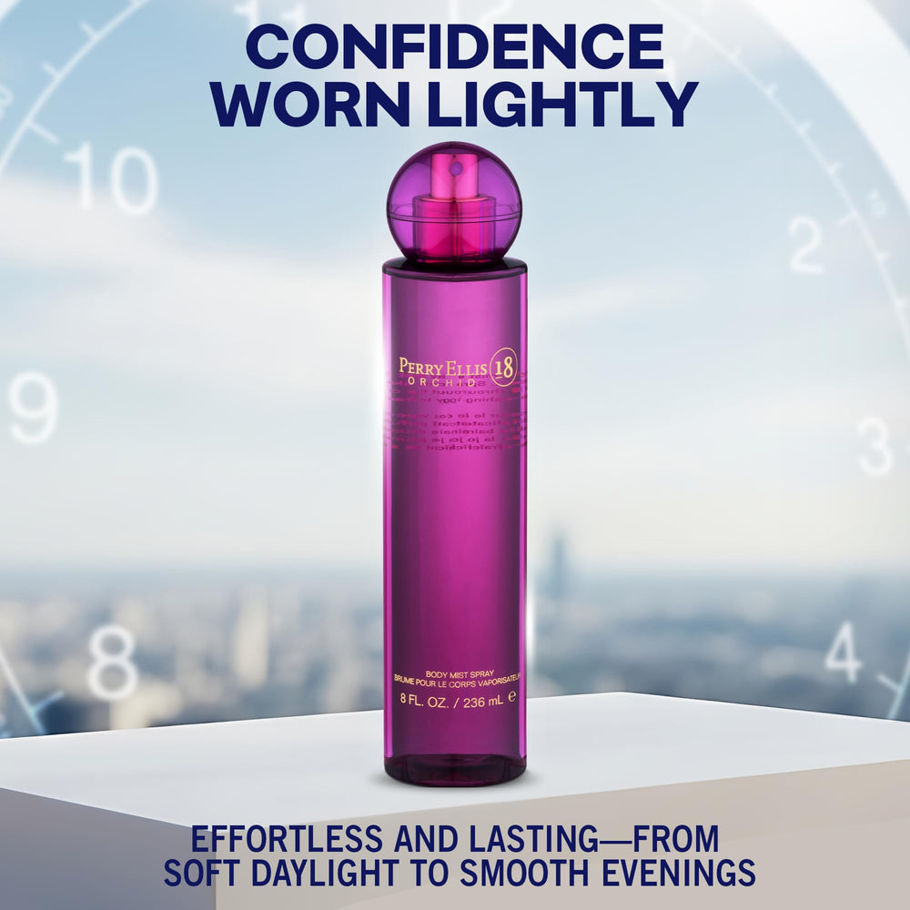 Perry Ellis 18 Orchid mist spray ready for on-the-go touch-ups