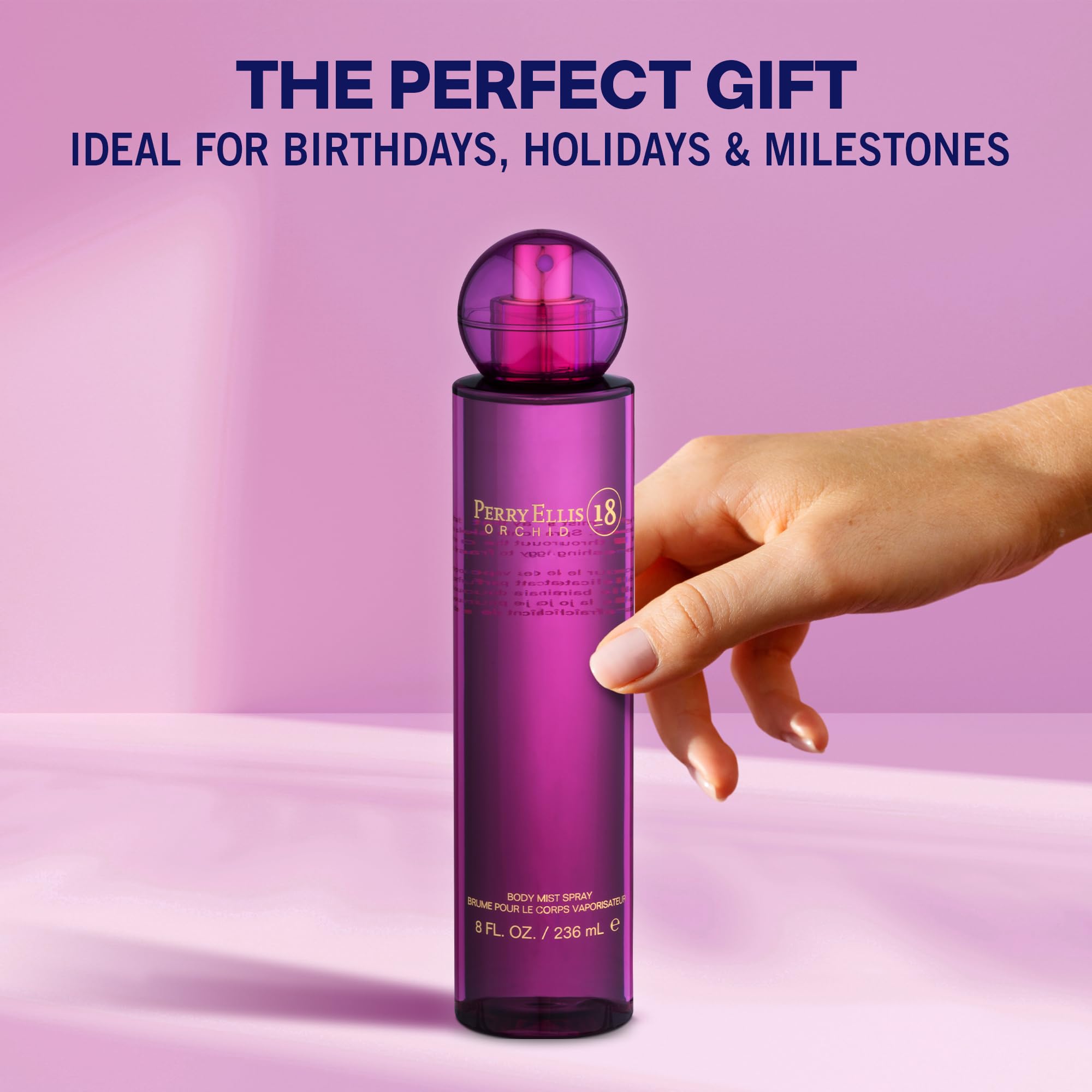 Perry Ellis 18 Orchid note-vanilla close-up highlights vanilla and tonka warmth