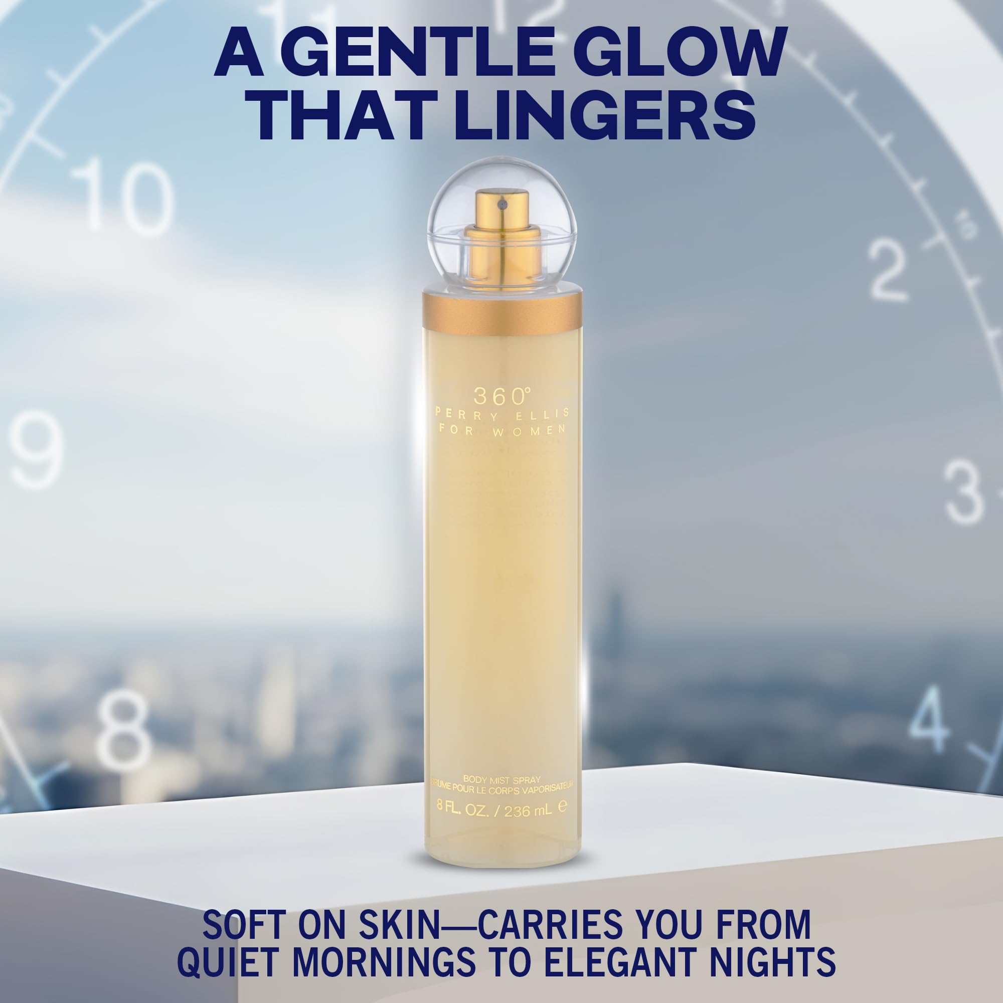 Perry Ellis 360 label close-up showcasing quality ingredients