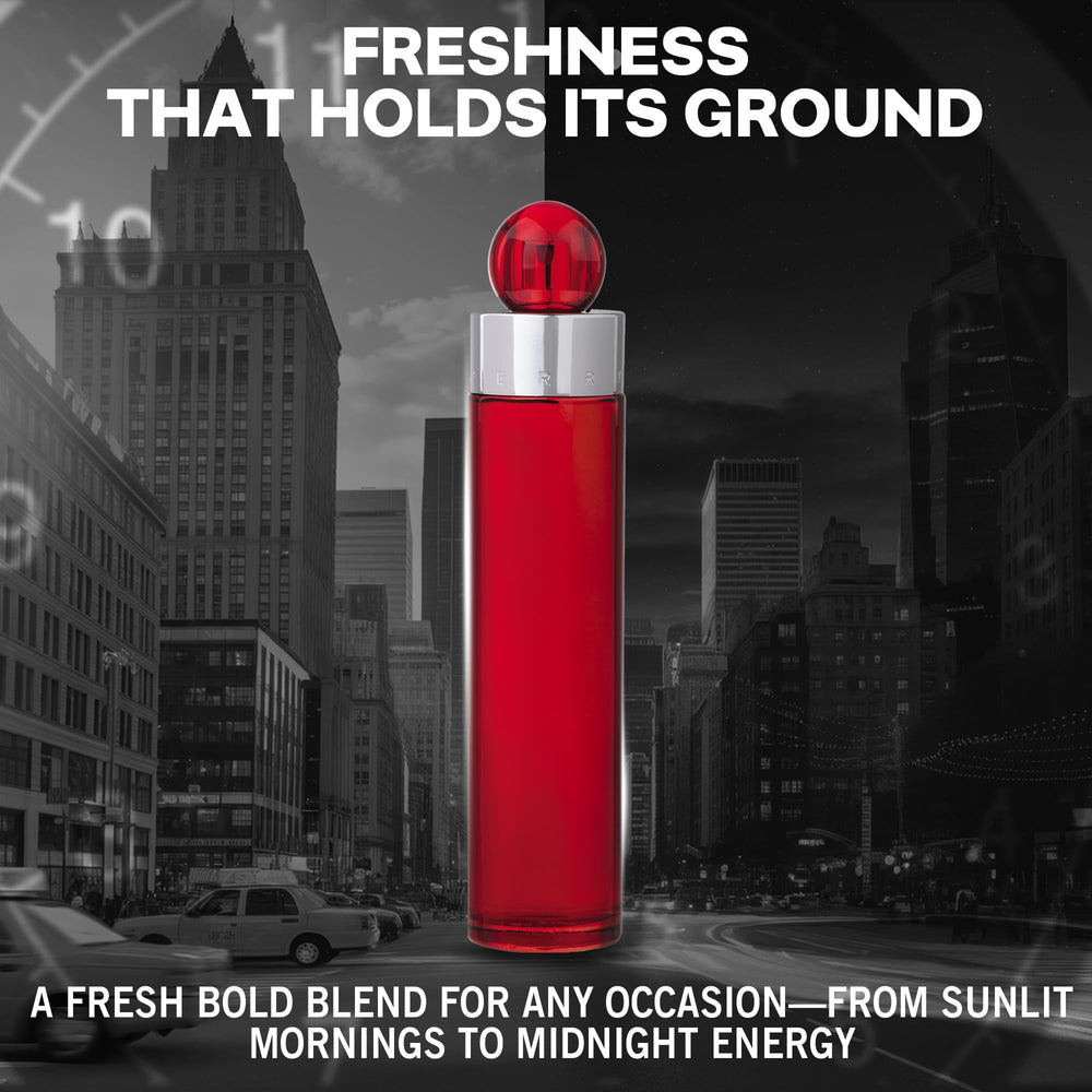 Perry Ellis 360° Red bottle closeup cap highlights premium packaging for gifting.