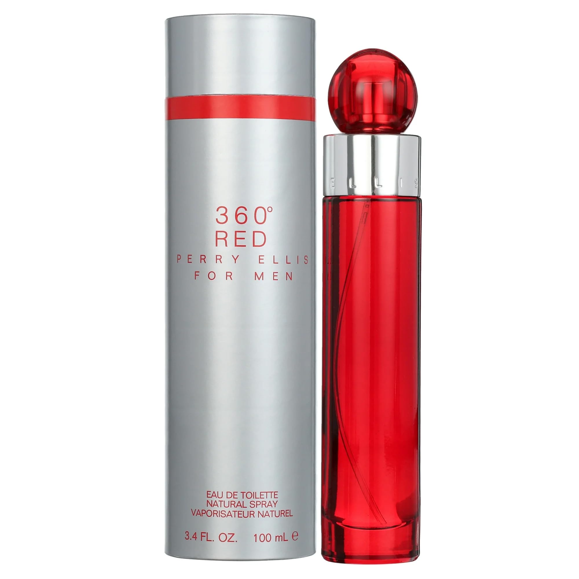 Perry Ellis 360 Red bottle front view for daily wear and confident style.