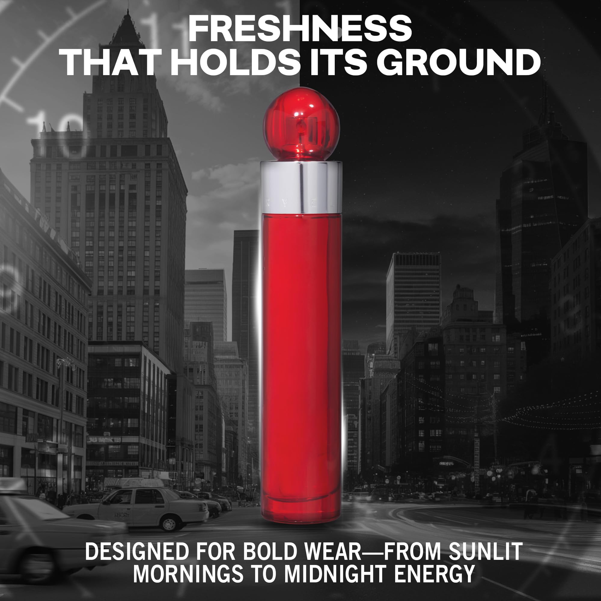 Perry Ellis 360 Red cap closeup highlights premium detailing and gift-ready allure.