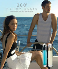 Perry Ellis 360° Women EDP bottle close-up, compact travel size.