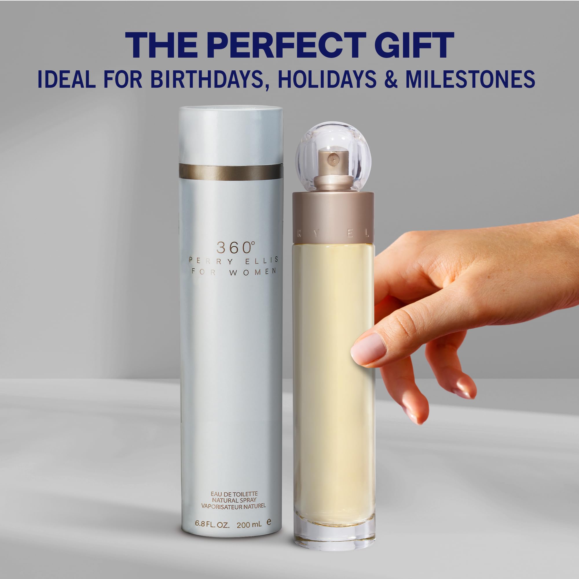 Perry Ellis 360 Women flacon view emphasizes crisp bottle and presentation.