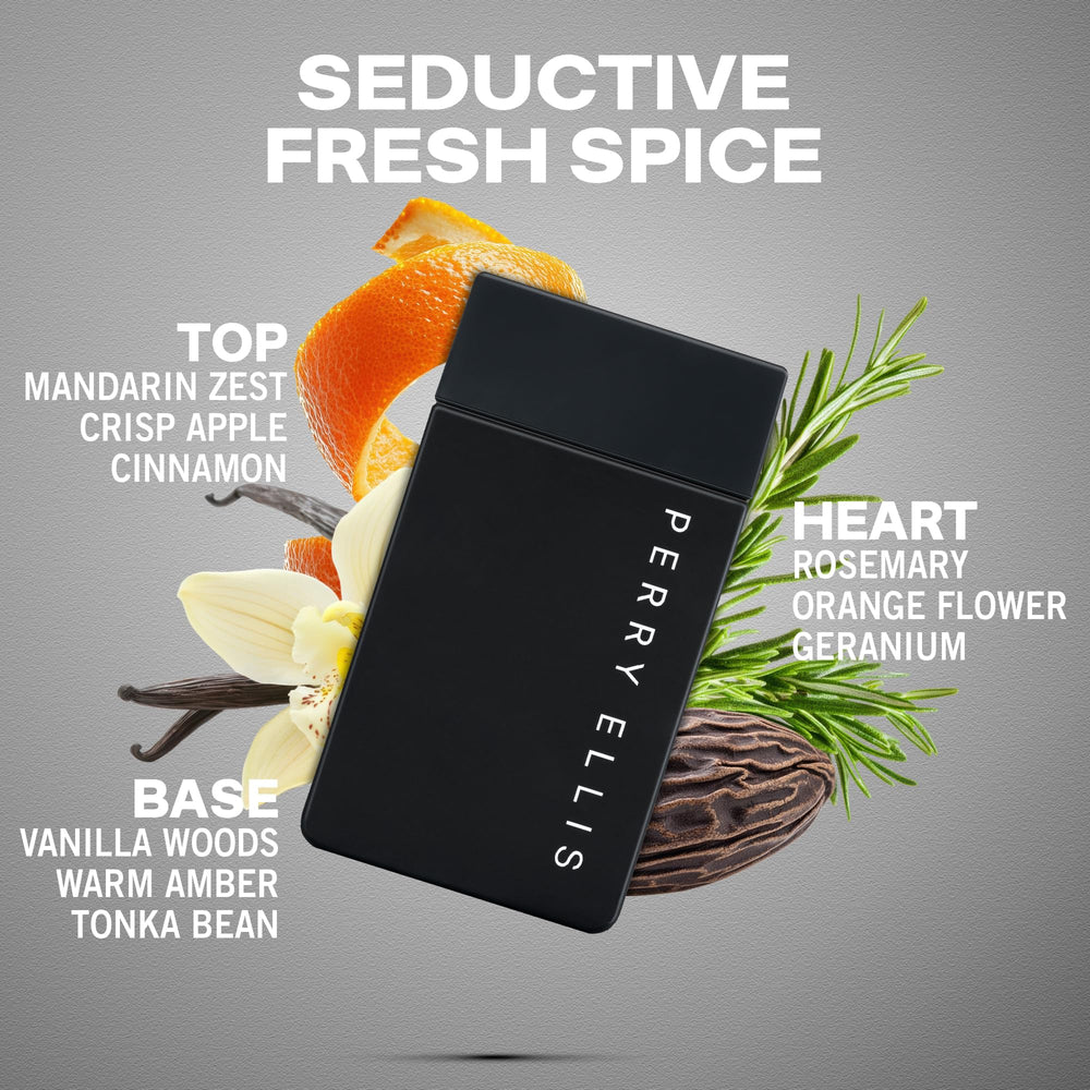 Perry Ellis Midnight spray-closeup demonstrates long-lasting freshness for day or night.