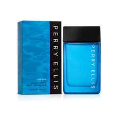 Perry Ellis Pure Blue bottle with mist, ideal for everyday fresh wear