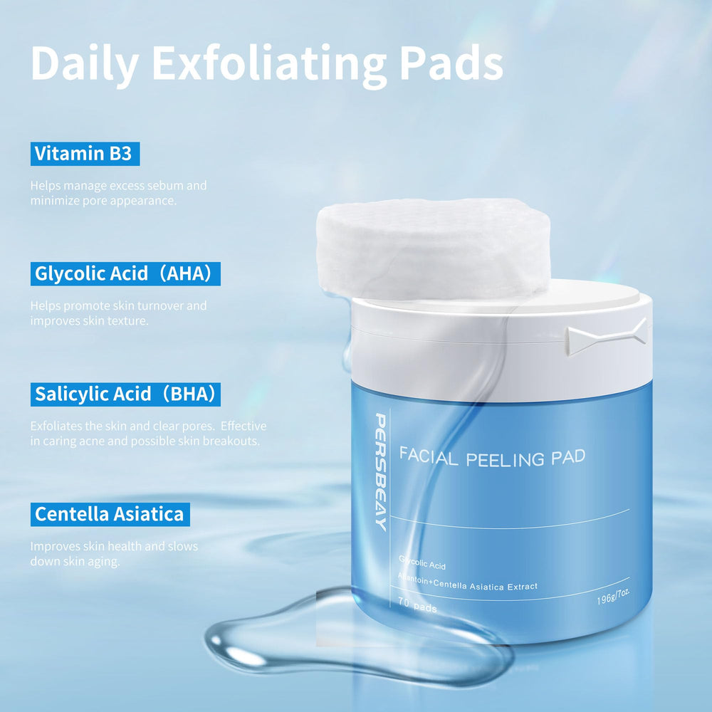 Persbeay diseño de doble textura para exfoliación fácil y profunda.