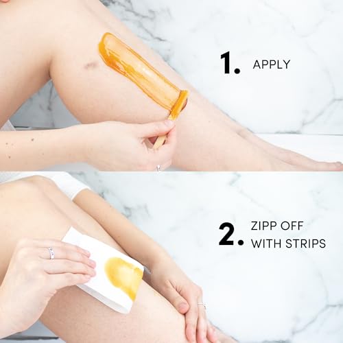 Persian cold wax kit for bikini area delivers neat edges and smooth skin.