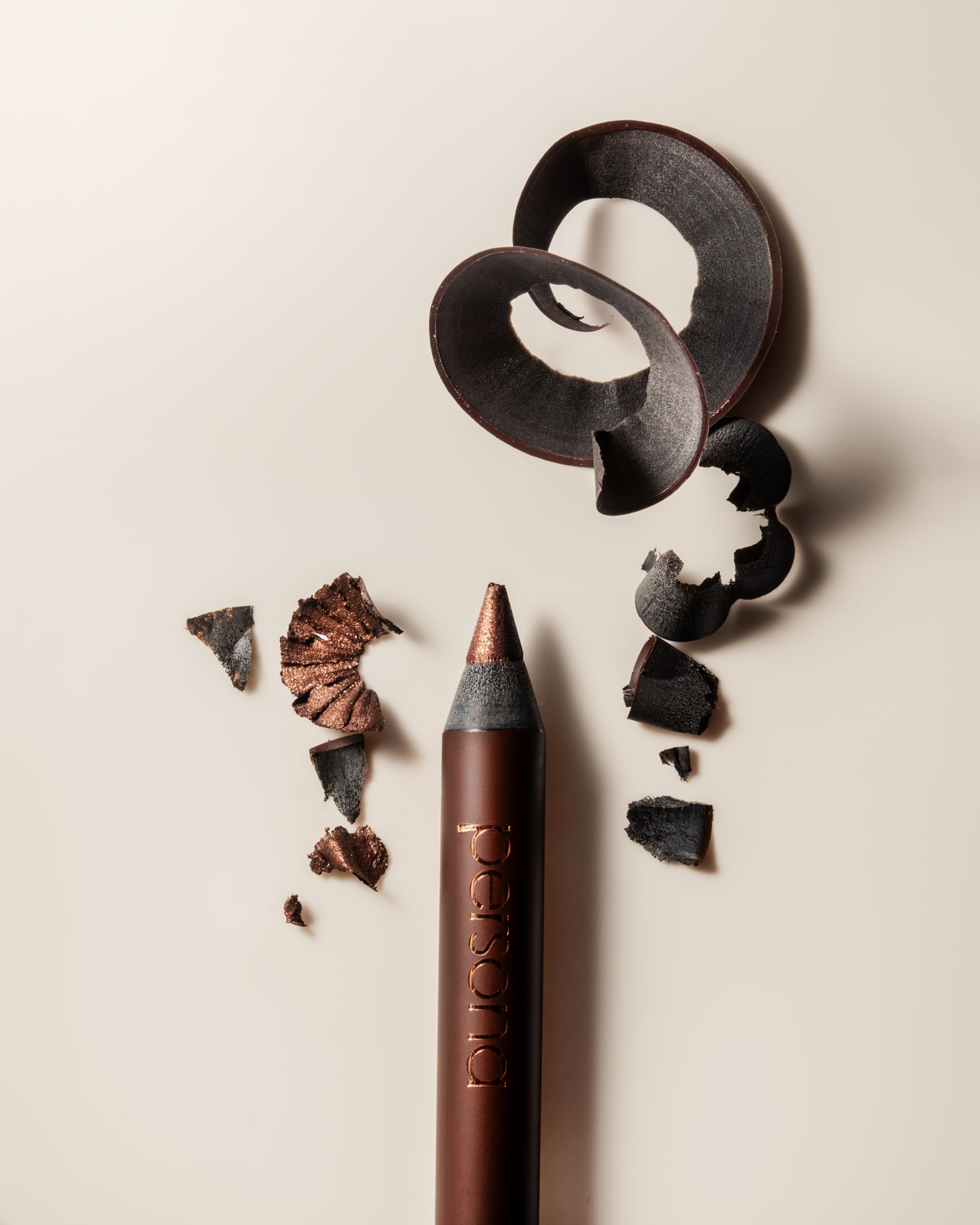 PERSONA 24HR Stone Waterproof Eyeliner Pencil smudged into a smoky look.