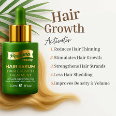 Applying Persona Beauty serum directly to the scalp for targeted nourishment
