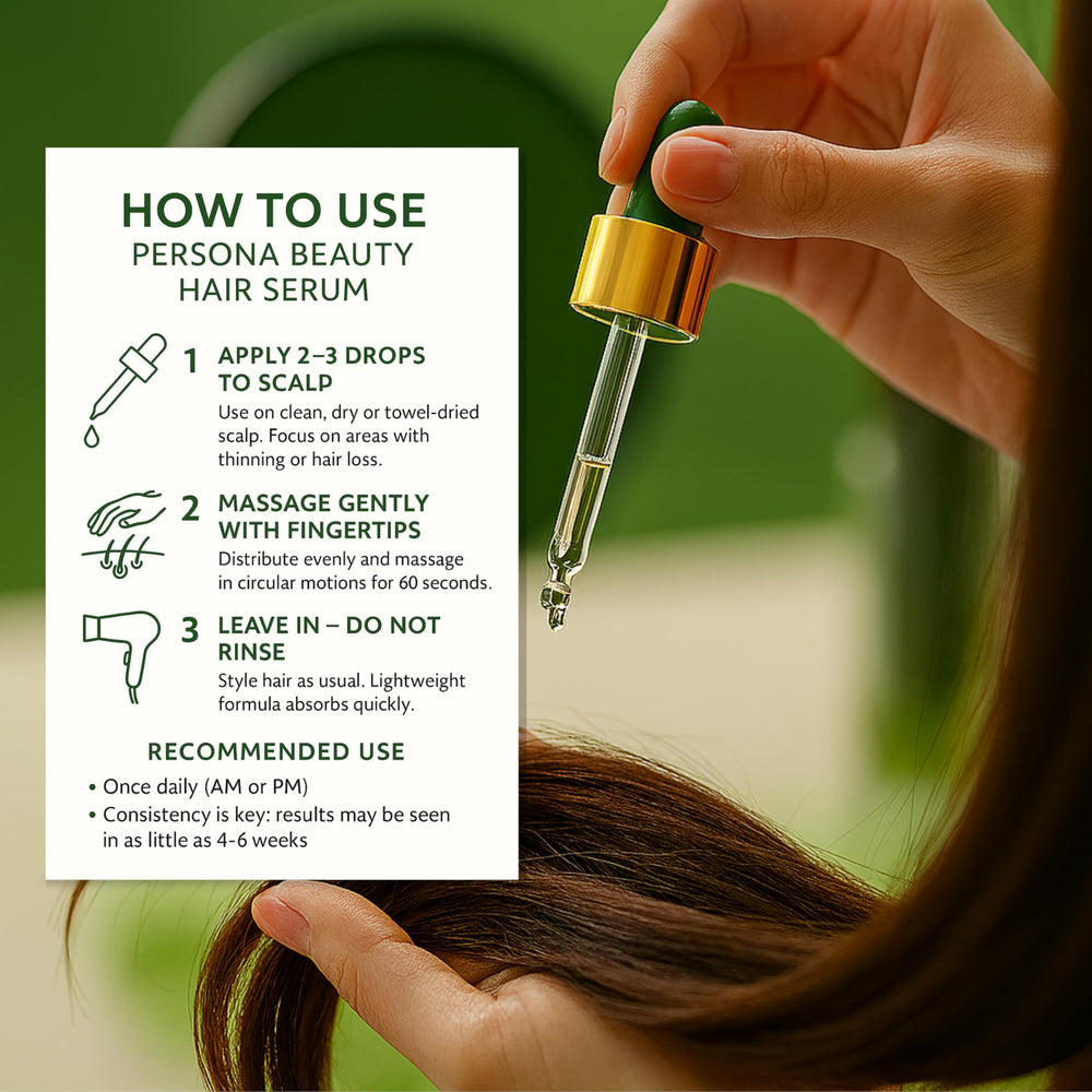 Travel-friendly Persona Beauty serum bottle for on‑the‑go care