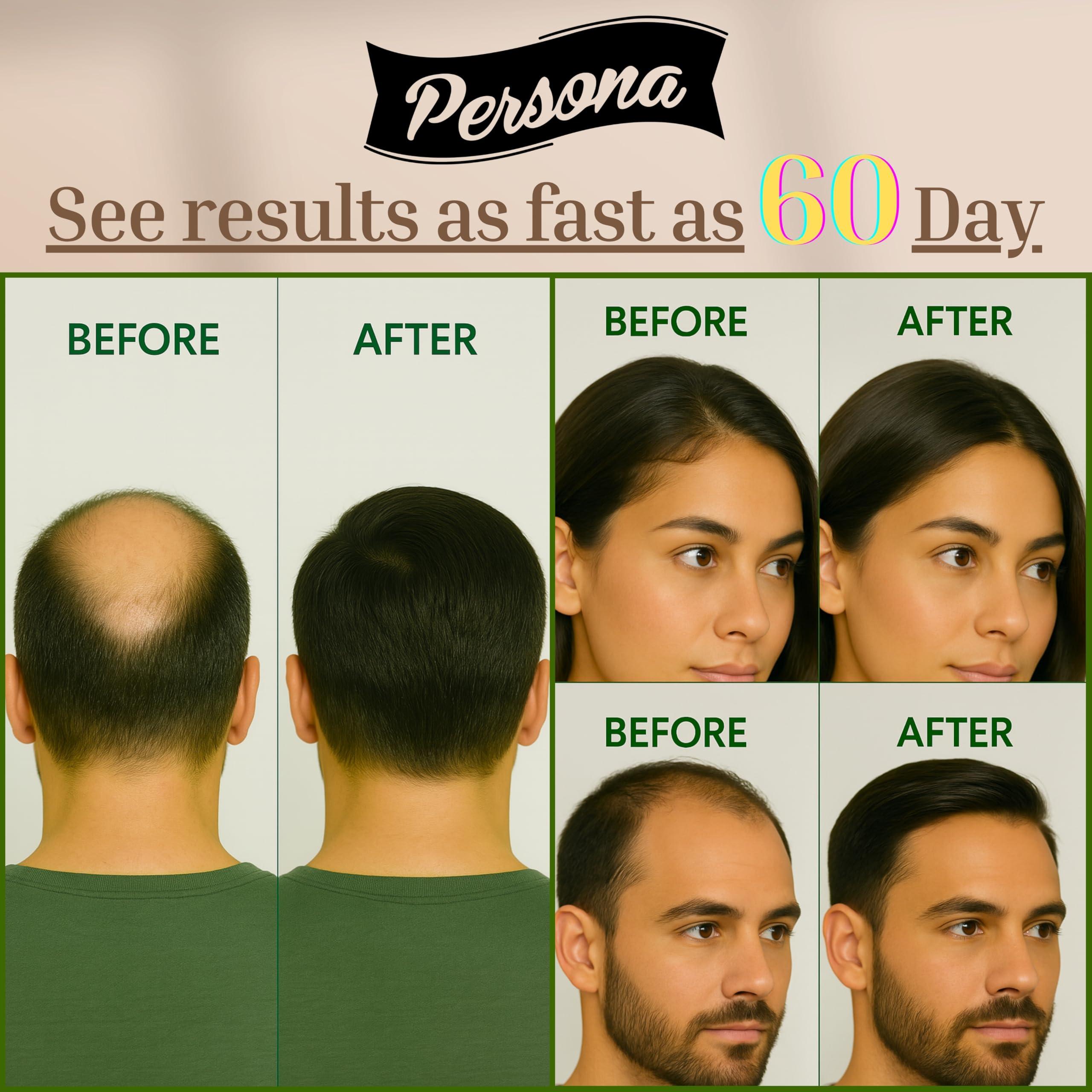Unisex Persona Beauty serum suitable for all hair types