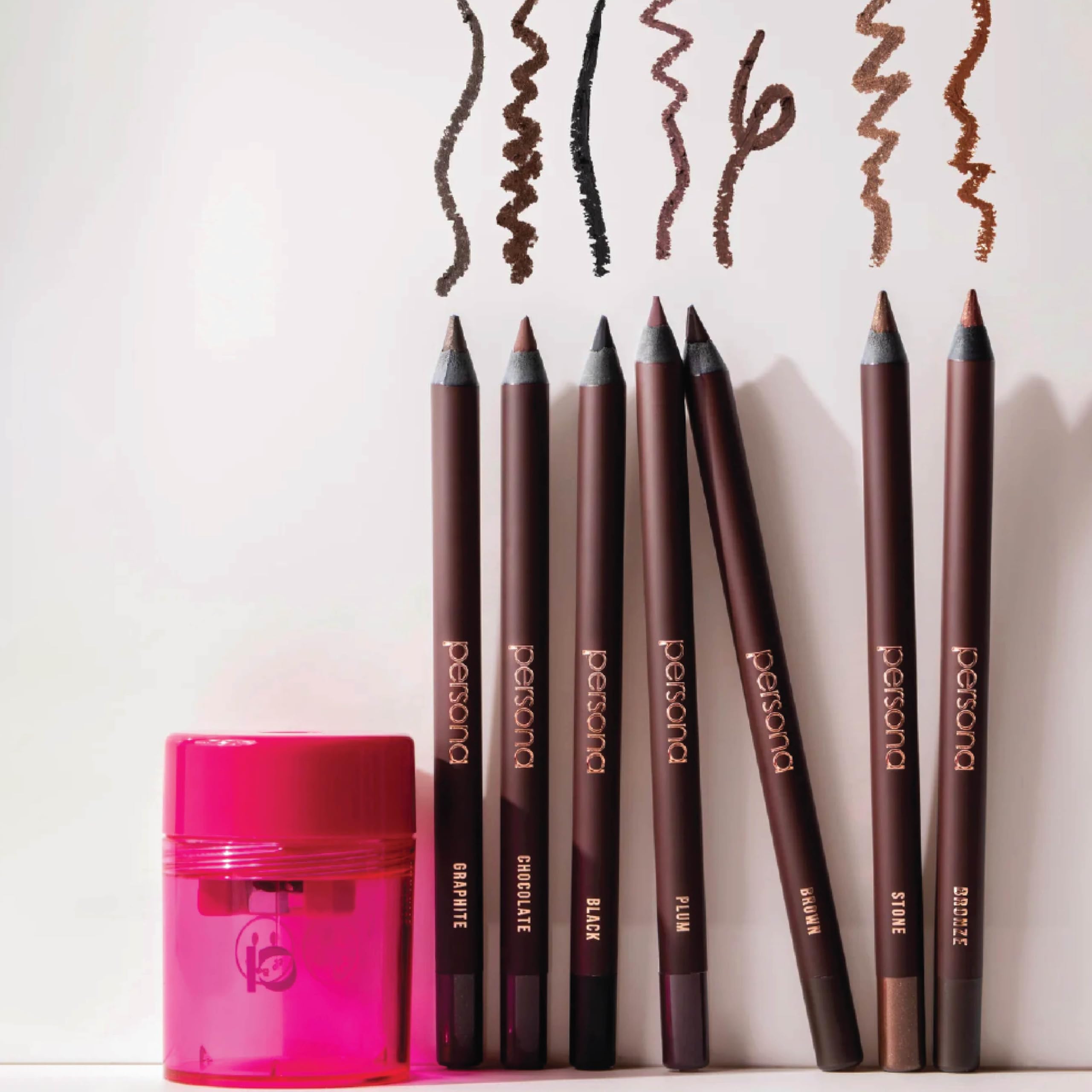 PERSONA Pencil Sharpener in compact travel-case for on-the-go touch-ups.