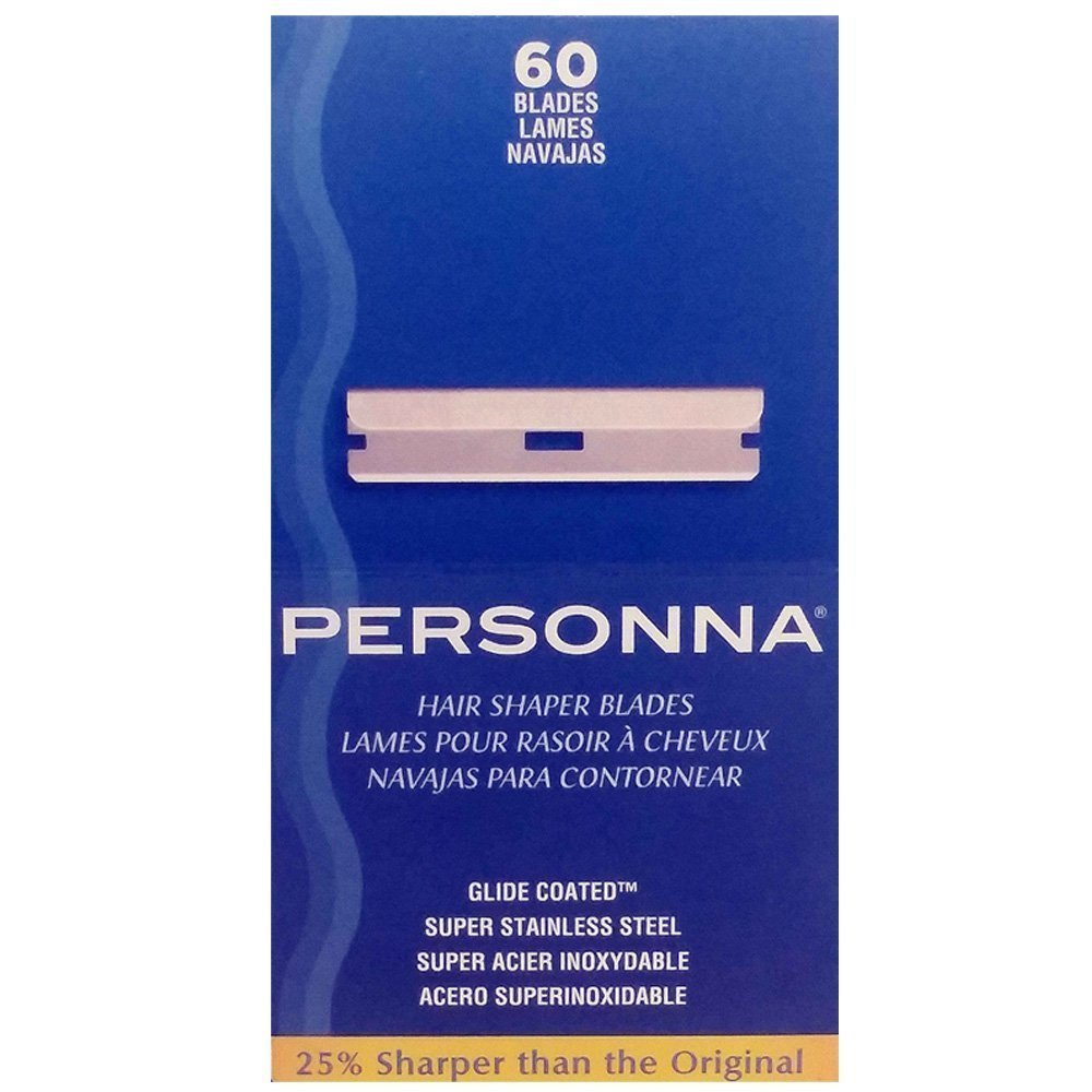 Personna Hair Shaper Blades pack overview showing 60 blades for extended grooming sessions