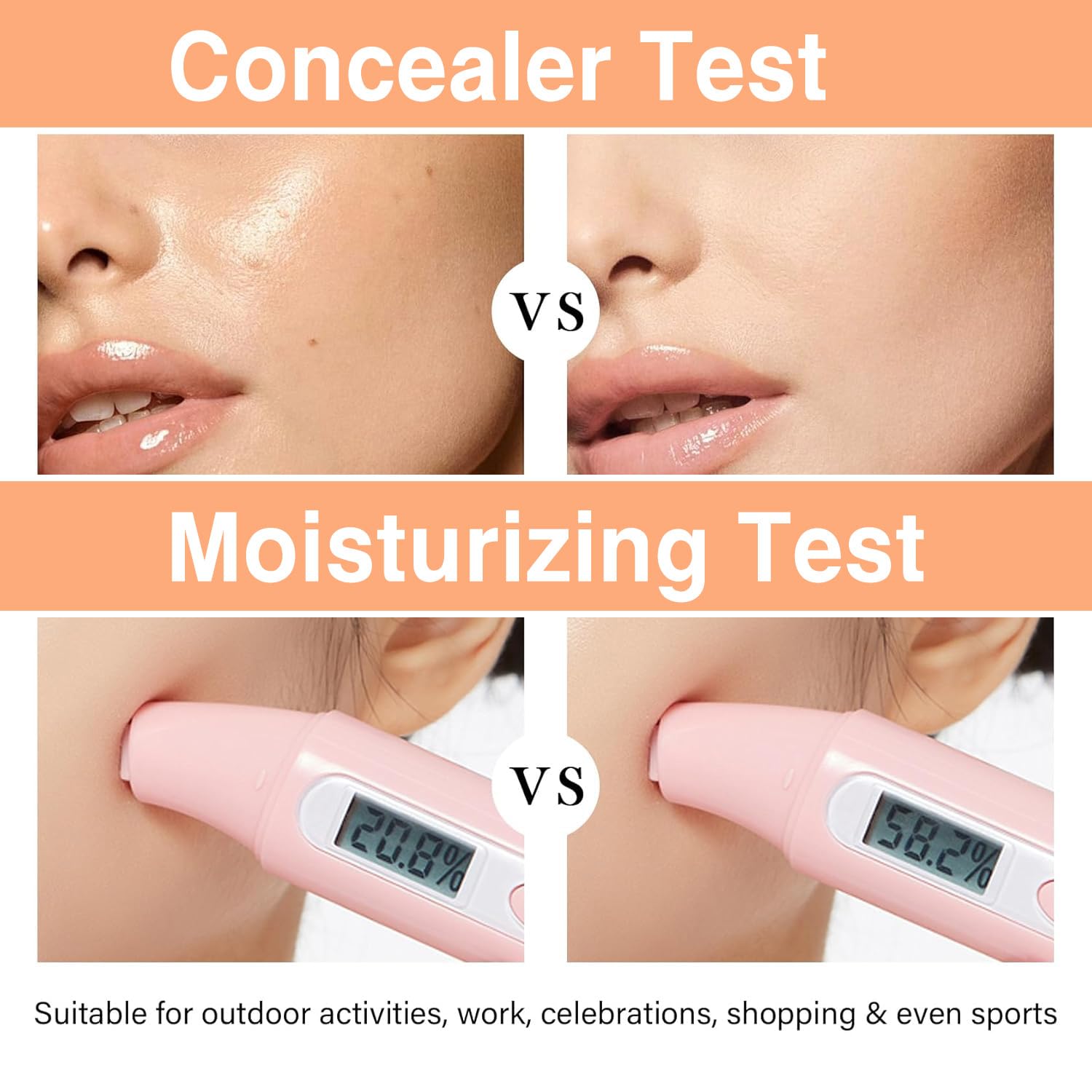 PERVALA CC cream concealing acne marks and evening skin tone.