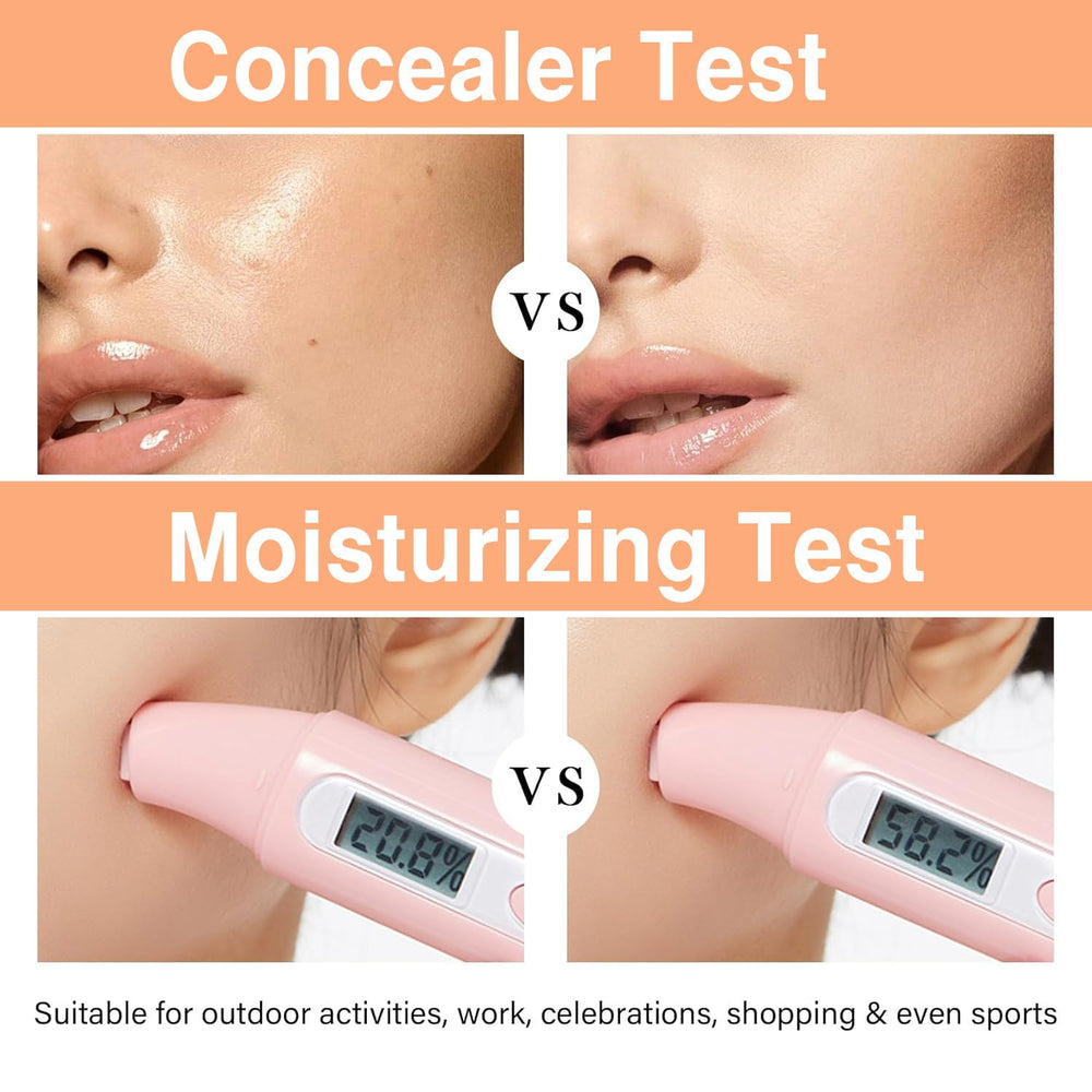 PERVALA CC cream concealing acne marks and evening skin tone.