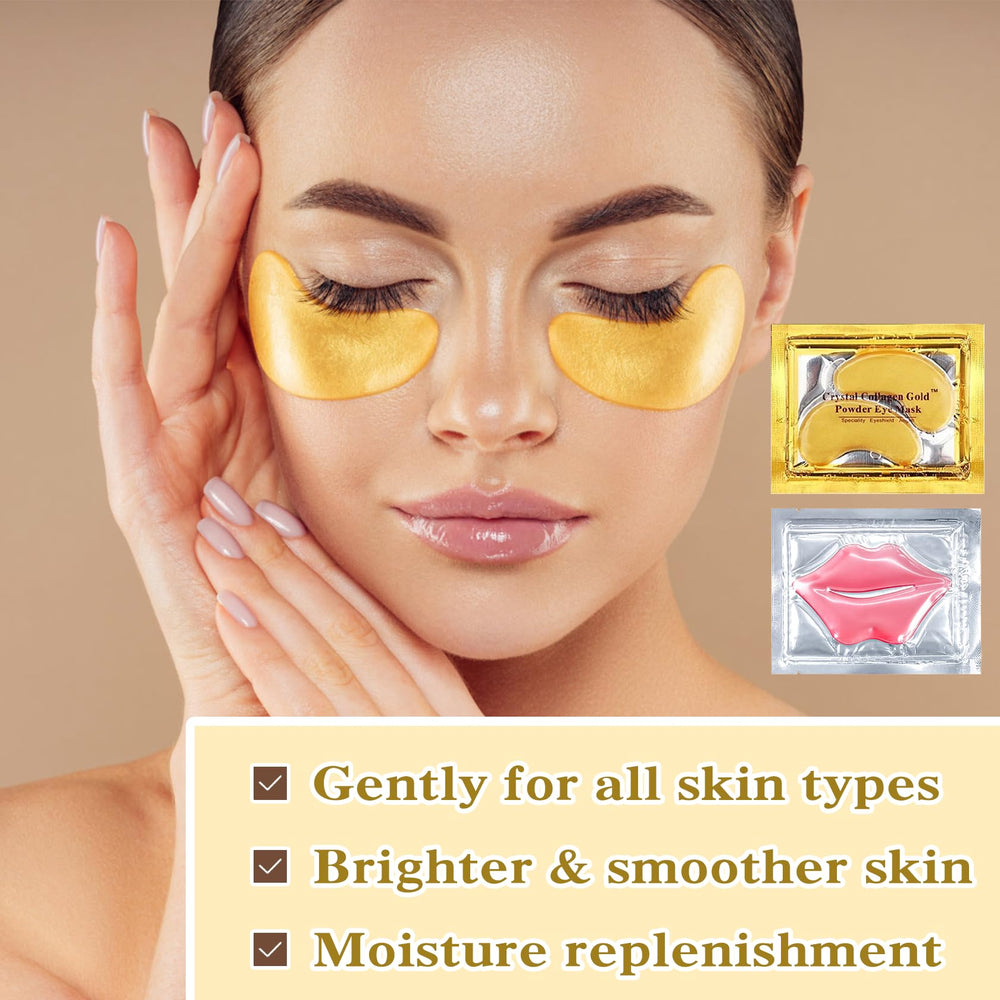 PERVALA gold eye patch glow on skin after use
