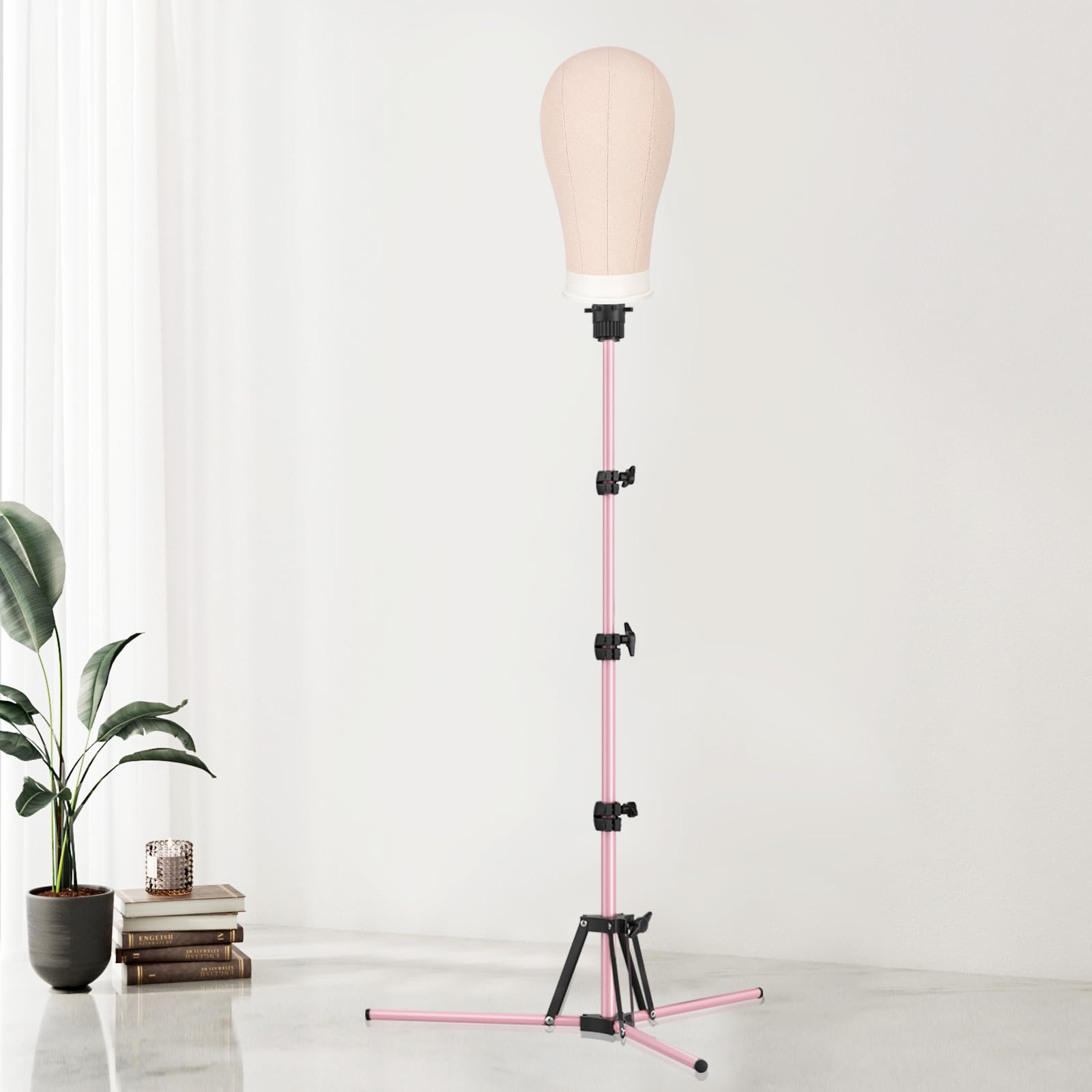 Pet Baby versatile stand with easy assembly for canvas wig heads and practice.