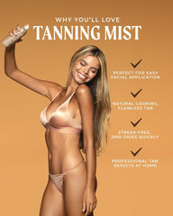 Peta Jane tanning mist spray application for quick, even coverage.