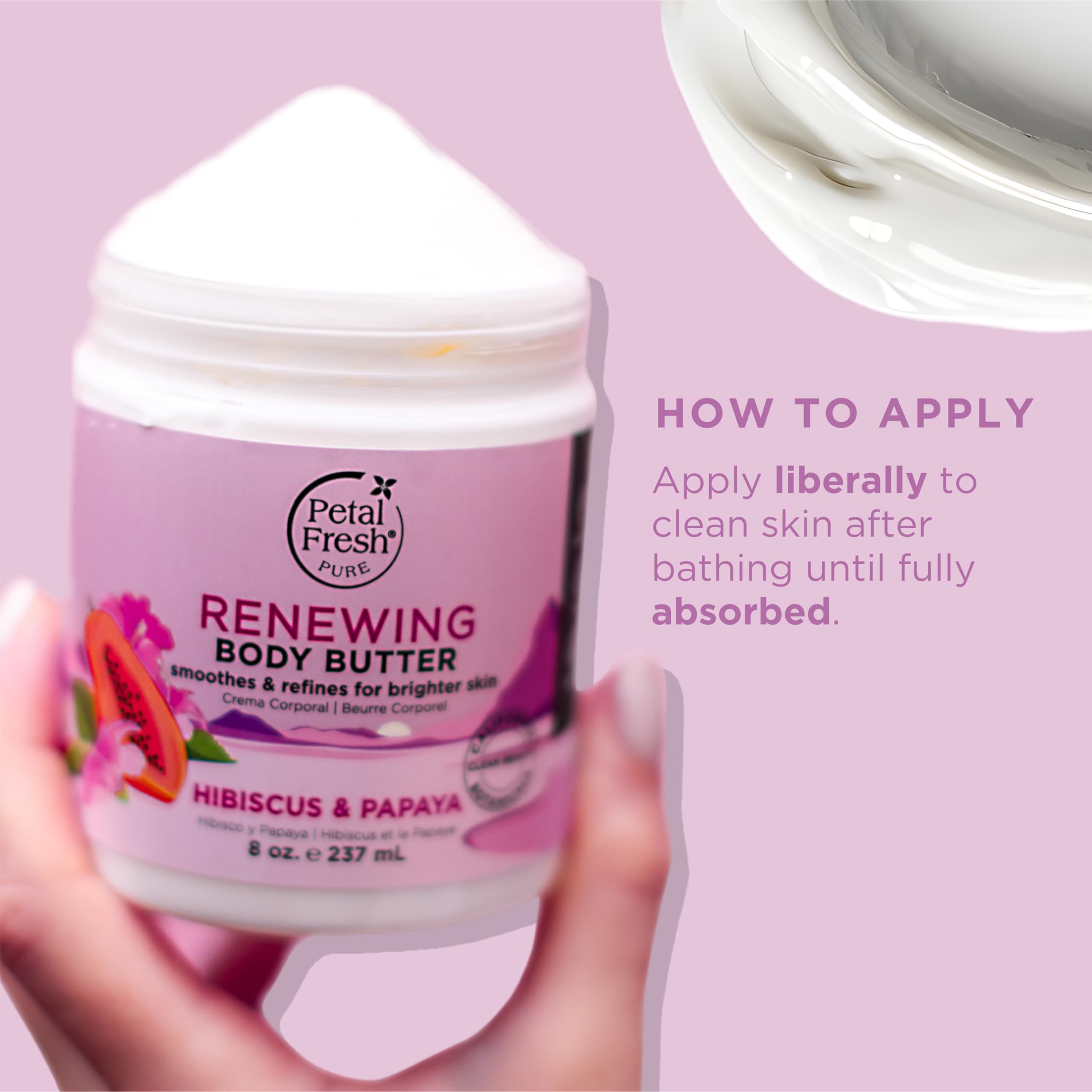Petal Fresh natural essential oils droplets around packaging inviting aroma