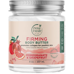 Petal Fresh Pomegranate Grapefruit Body Butter front jar for hydrated, smooth skin.