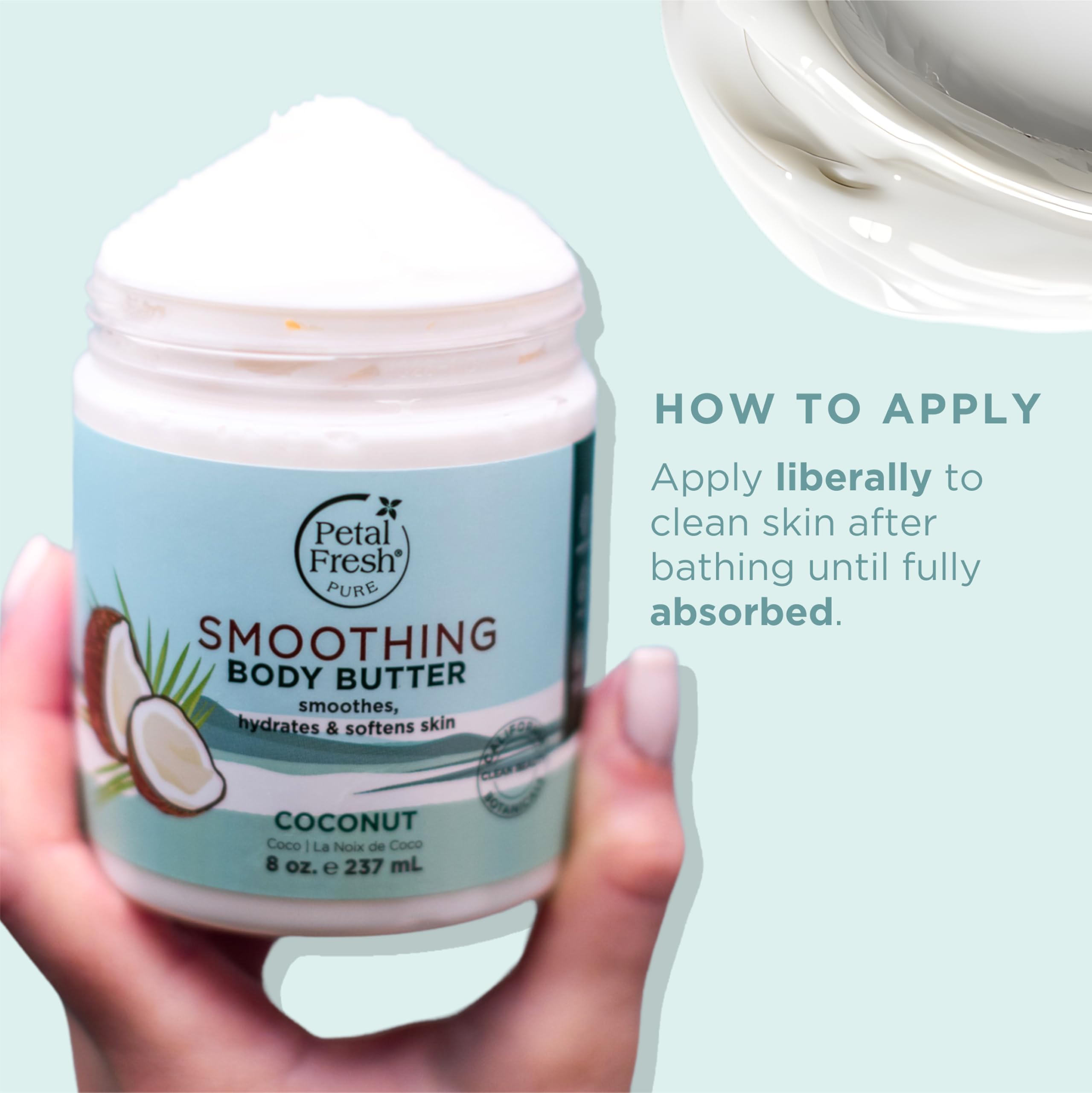 Petal Fresh coconut butter with argan oil—nourishing skin care.