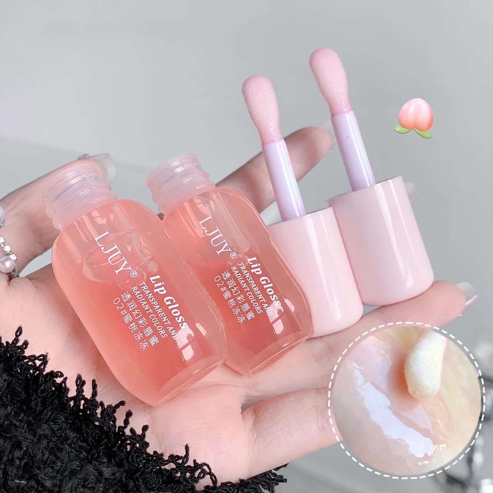 Petansy Lip Gloss application shot highlighting smooth, non sticky wear.