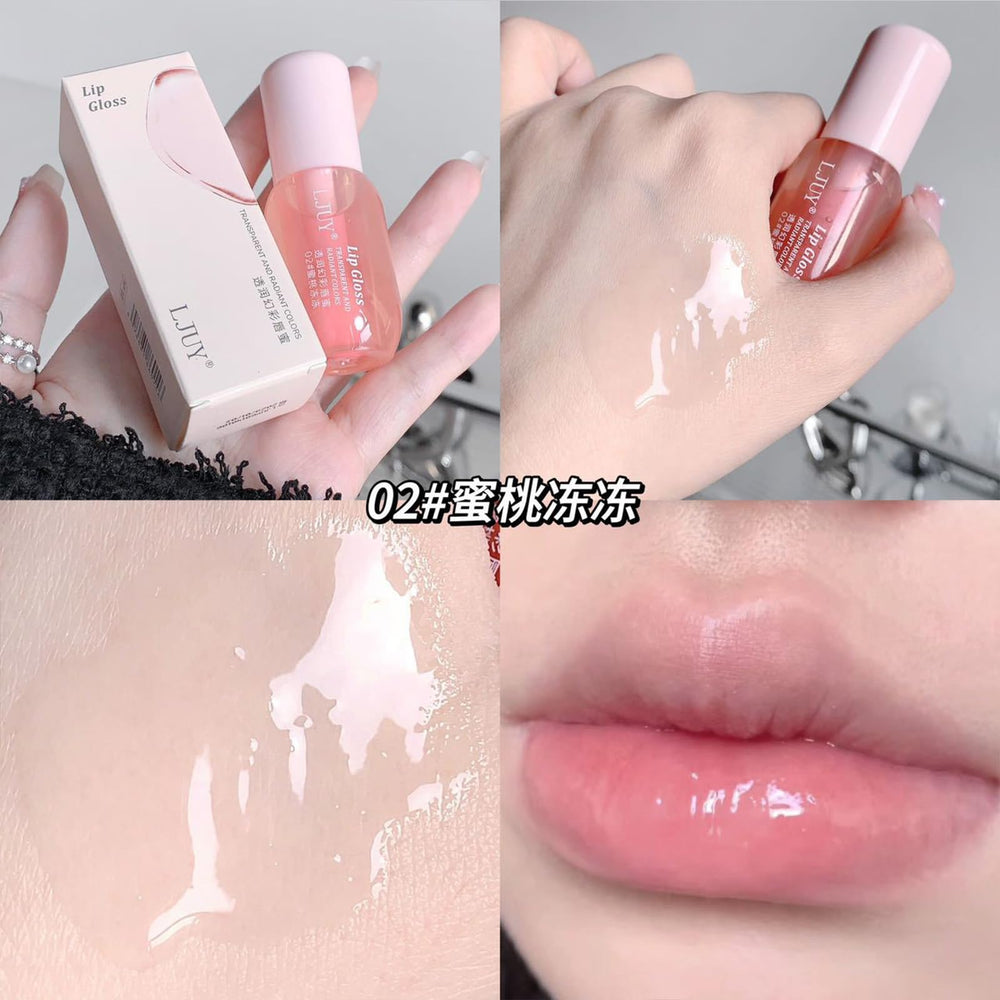 Petansy Lip Gloss moisture swatch on skin for long lasting hydration.