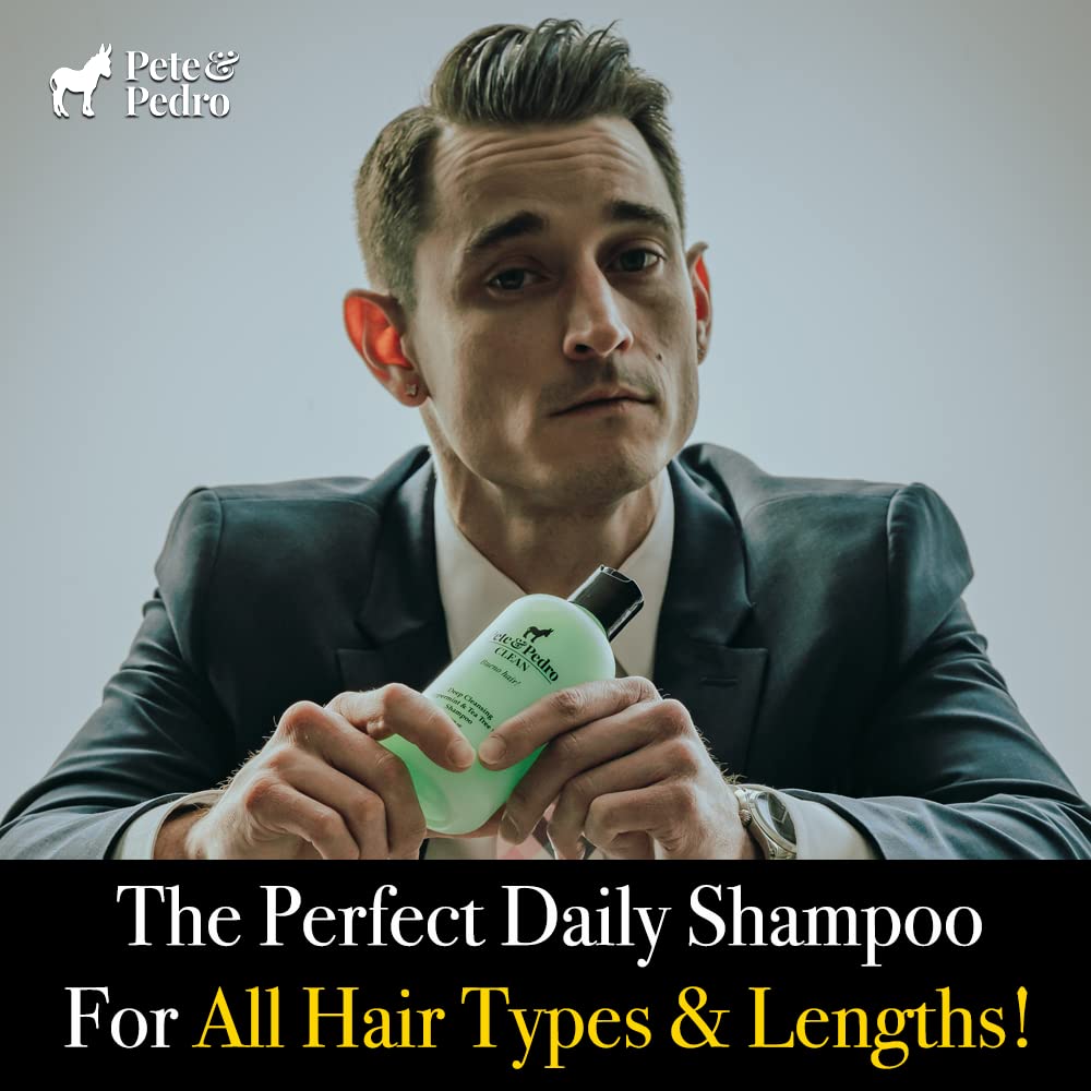 Pete & Pedro Clean Shampoo aroma a mentol fresco que revitaliza el lavado.