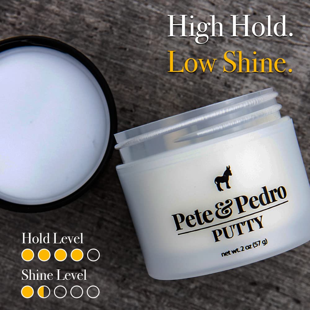 Pete & Pedro Hair Putty textured look on short to medium hair.