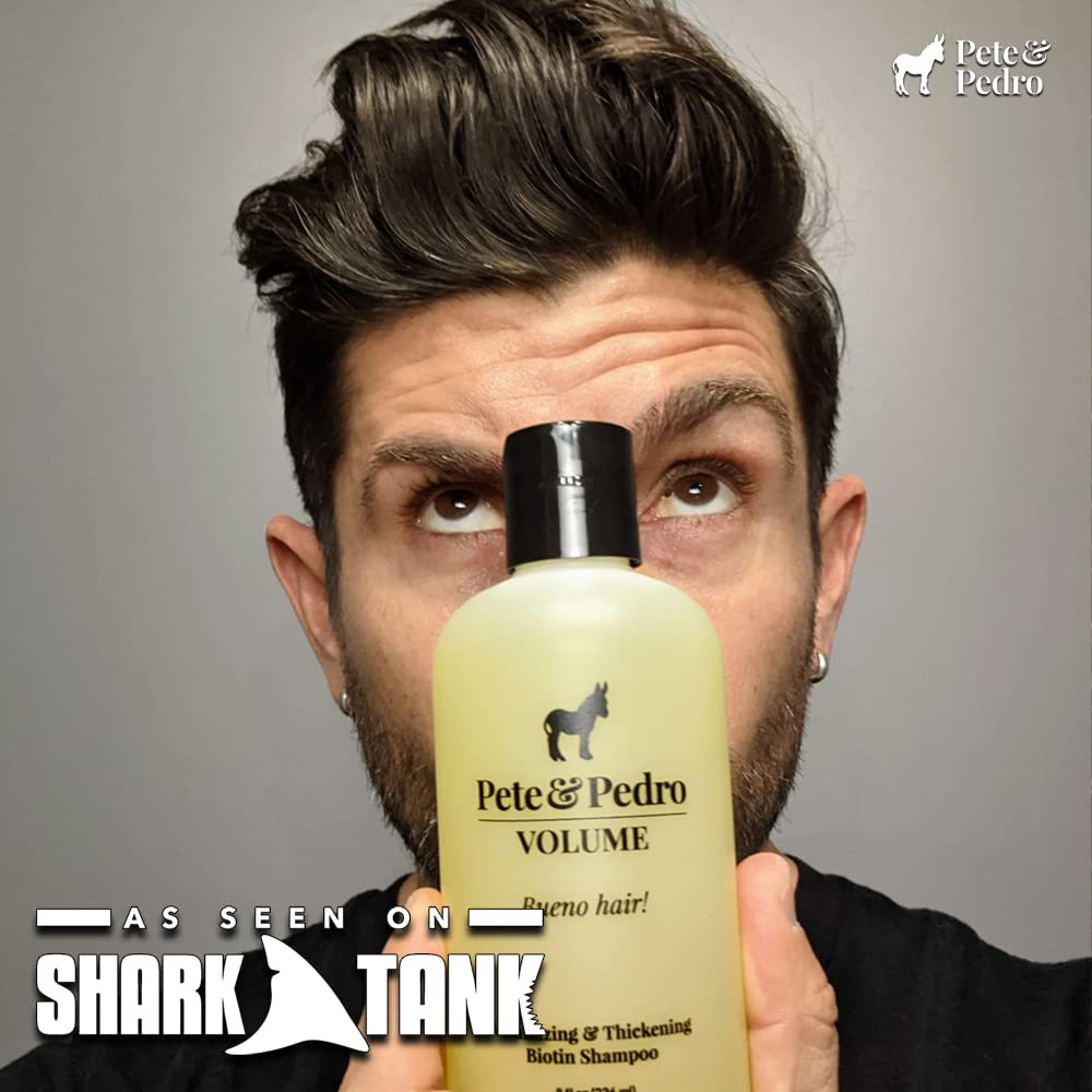 Pete y Pedro Volume Shampoo, proteína de arroz refuerza la fibra capilar.