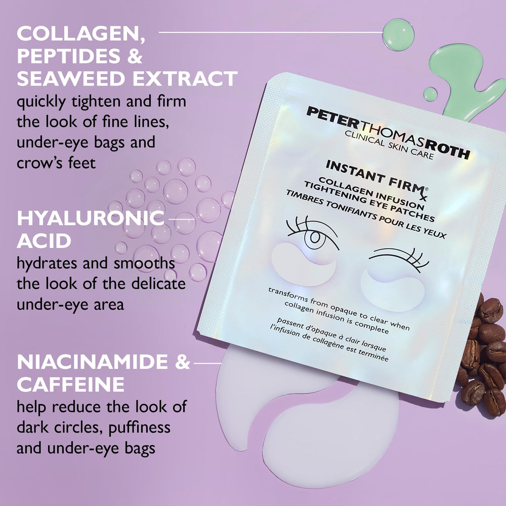 Peter Thomas Roth caffeine eye patch for refreshed look.