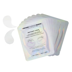 Peter Thomas Roth collagen-eye patch closeup showing tightening effect under the eye.