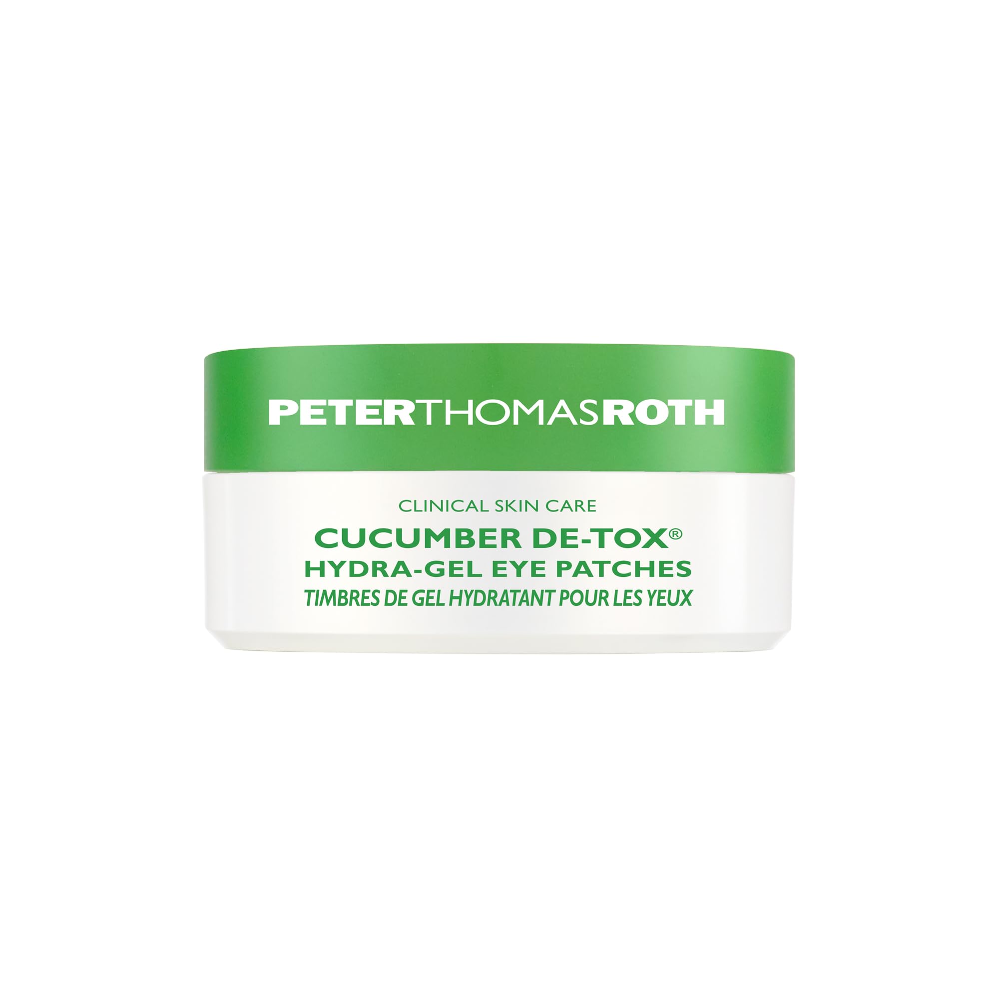 Peter Thomas Roth Cucumber De-Tox patches pack-shot showing full product for refreshed under-eyes