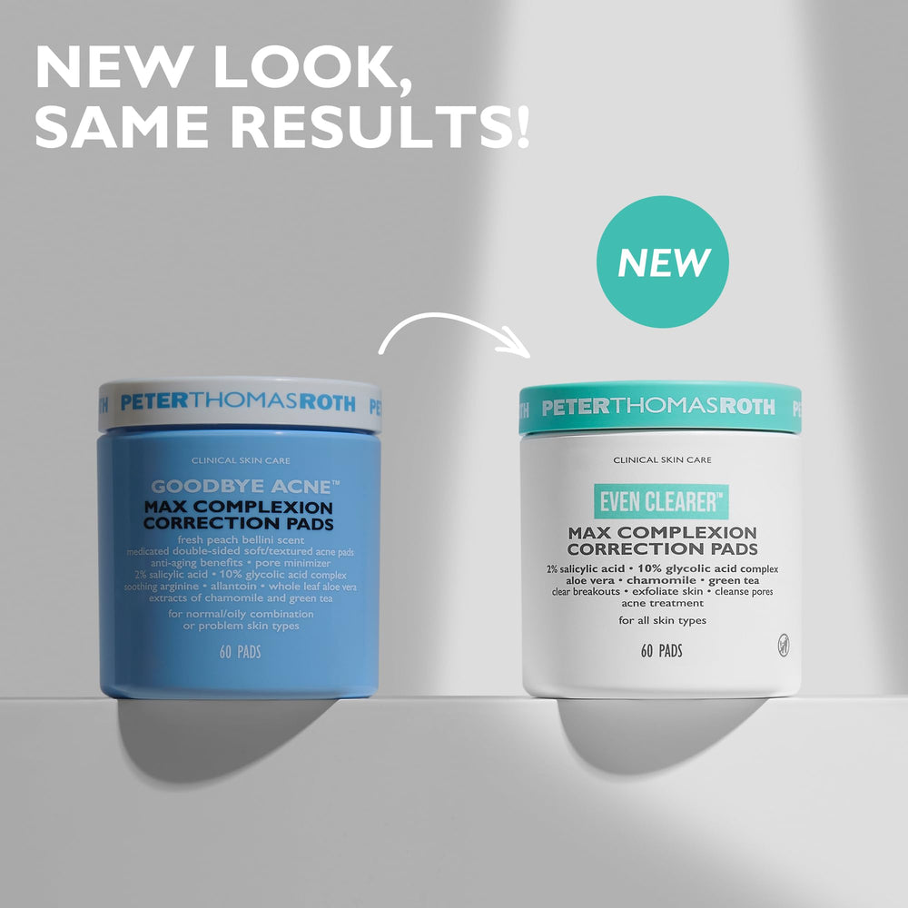 Peter Thomas Roth Even Clearer pad highlighted as exfoliant with glycolic acid.