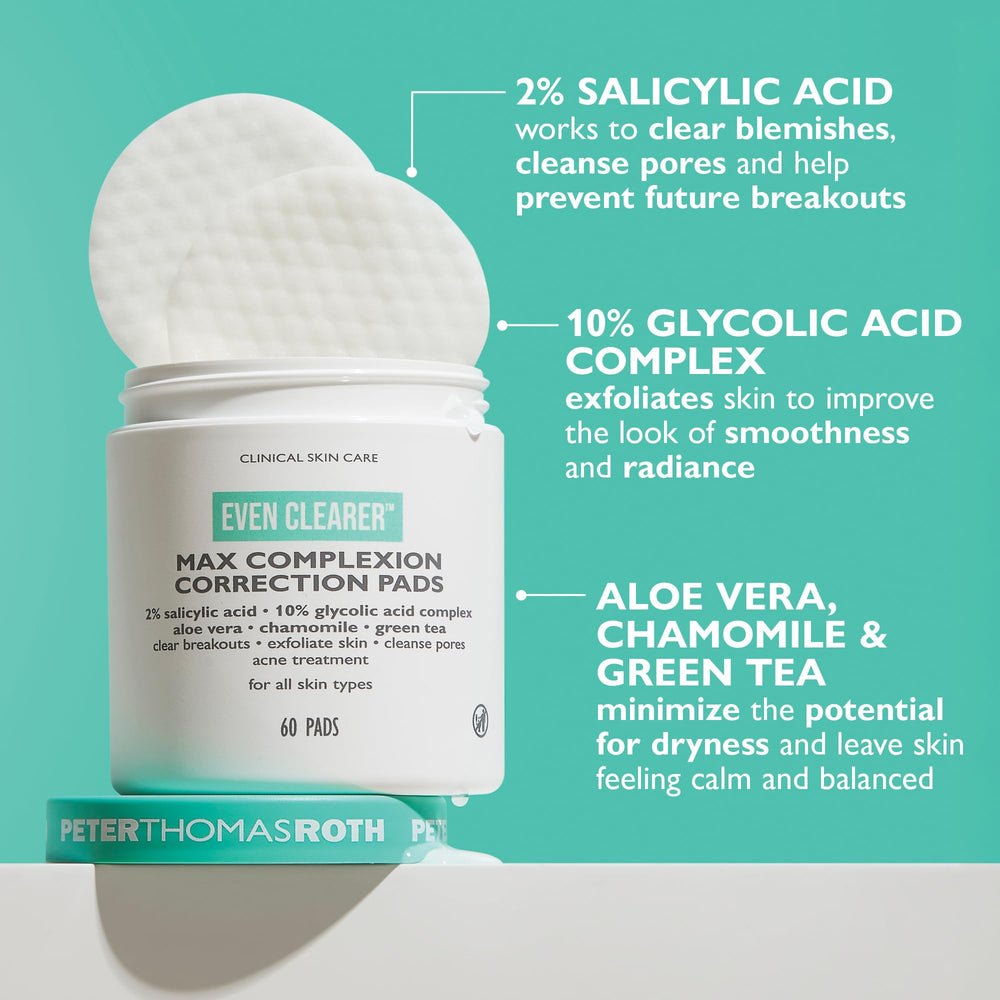 Peter Thomas Roth Even Clearer pad with green tea for antioxidant protection.