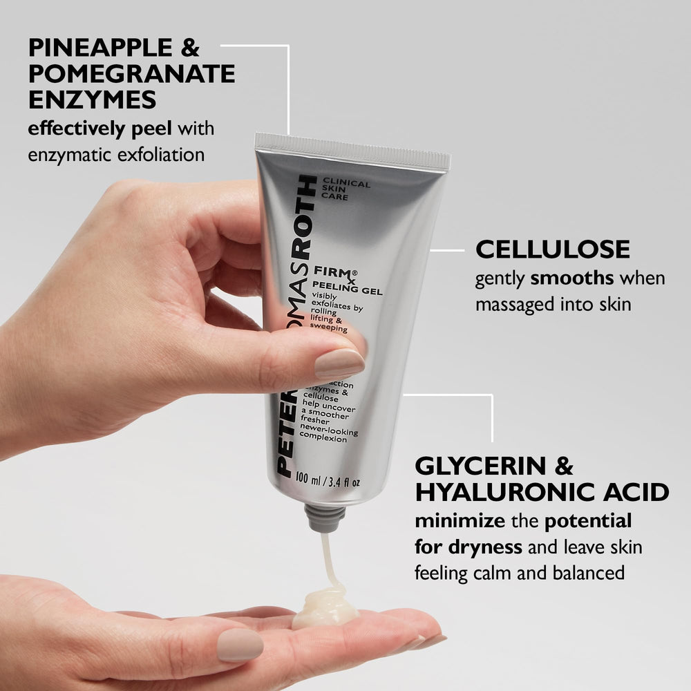 Keratinase enzyme in Peter Thomas Roth FIRMx Peeling Gel supports renewal.