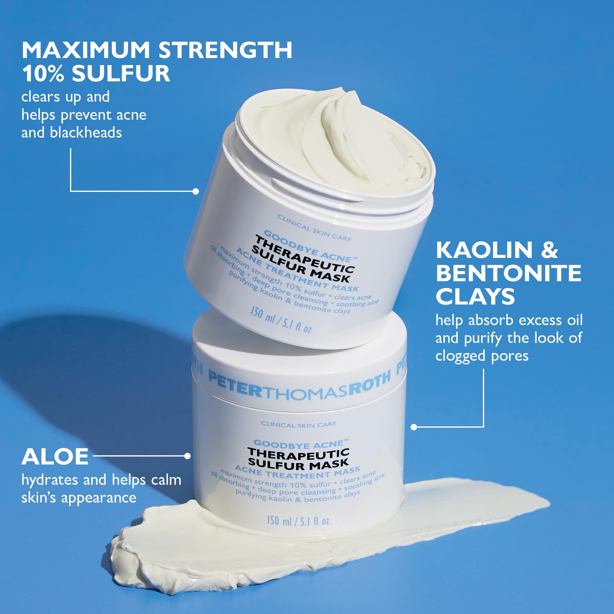 Peter Thomas Roth Goodbye Acne mask wash-off close-up demonstrates simple removal