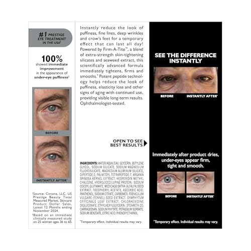 Peter Thomas Roth eye tightener being dispensed demonstrates fast application