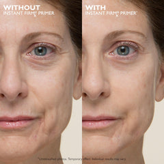 Primer applied on the face illustrating refined pores with Instant FIRMx