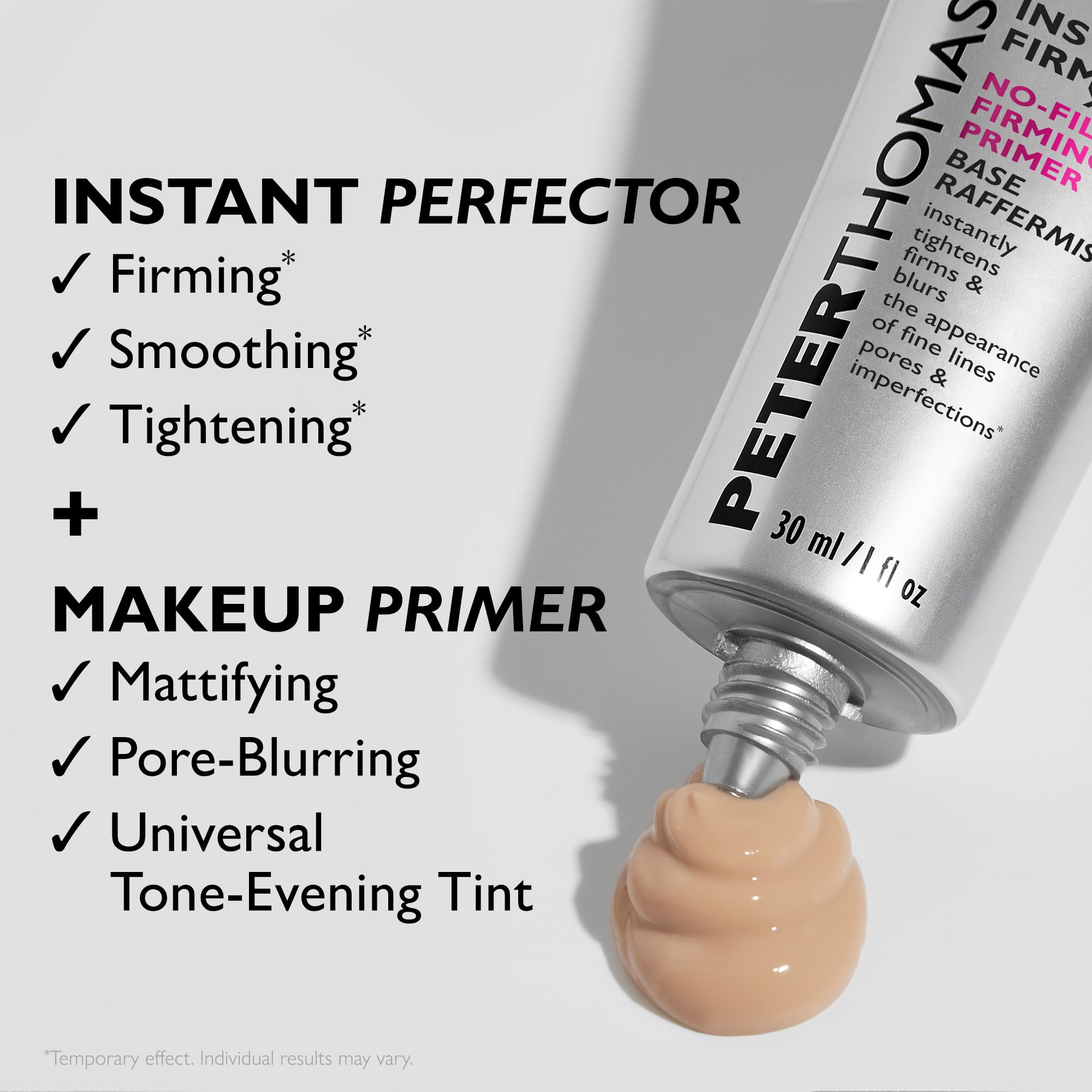 PTR Instant FIRMx primer packaging highlighting premium makeup base