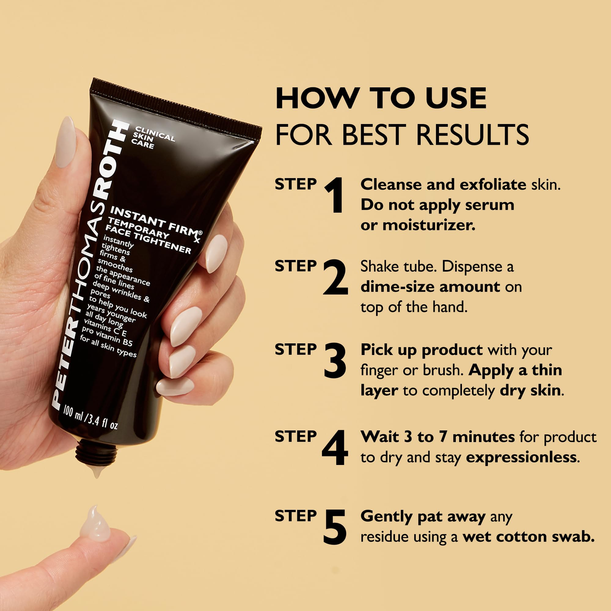 Peter Thomas Roth Instant FirmX Tightener pores close-up highlights minimized visibility