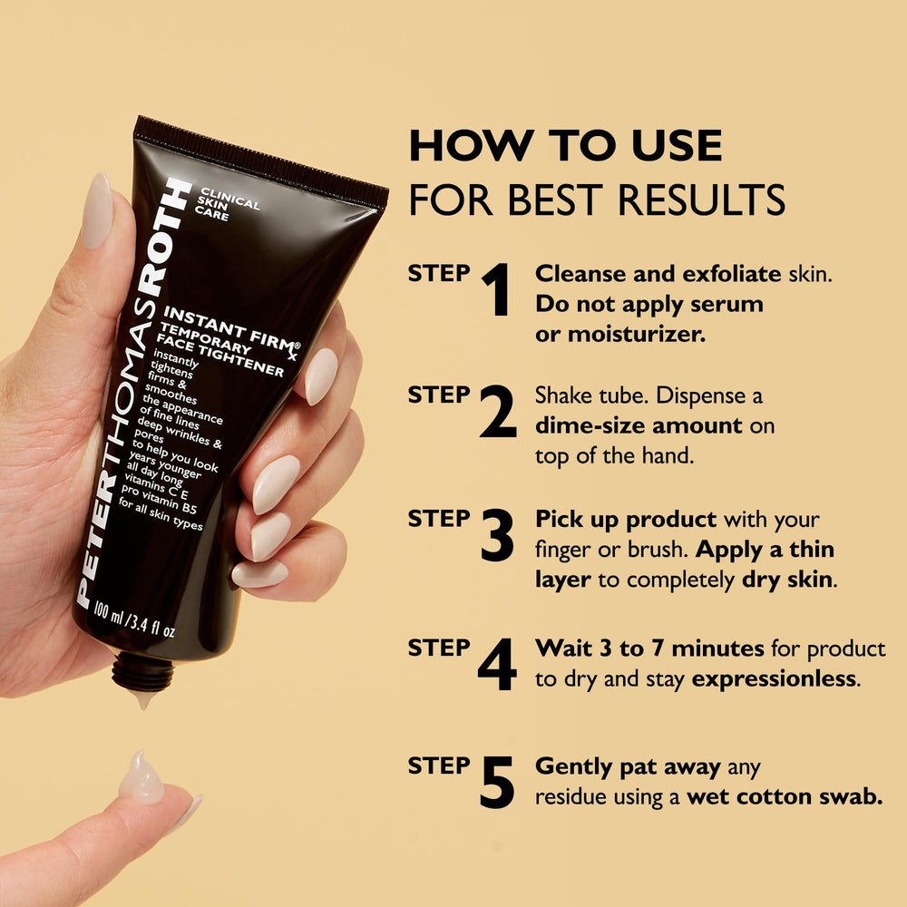Peter Thomas Roth Instant FirmX Tightener pores close-up highlights minimized visibility